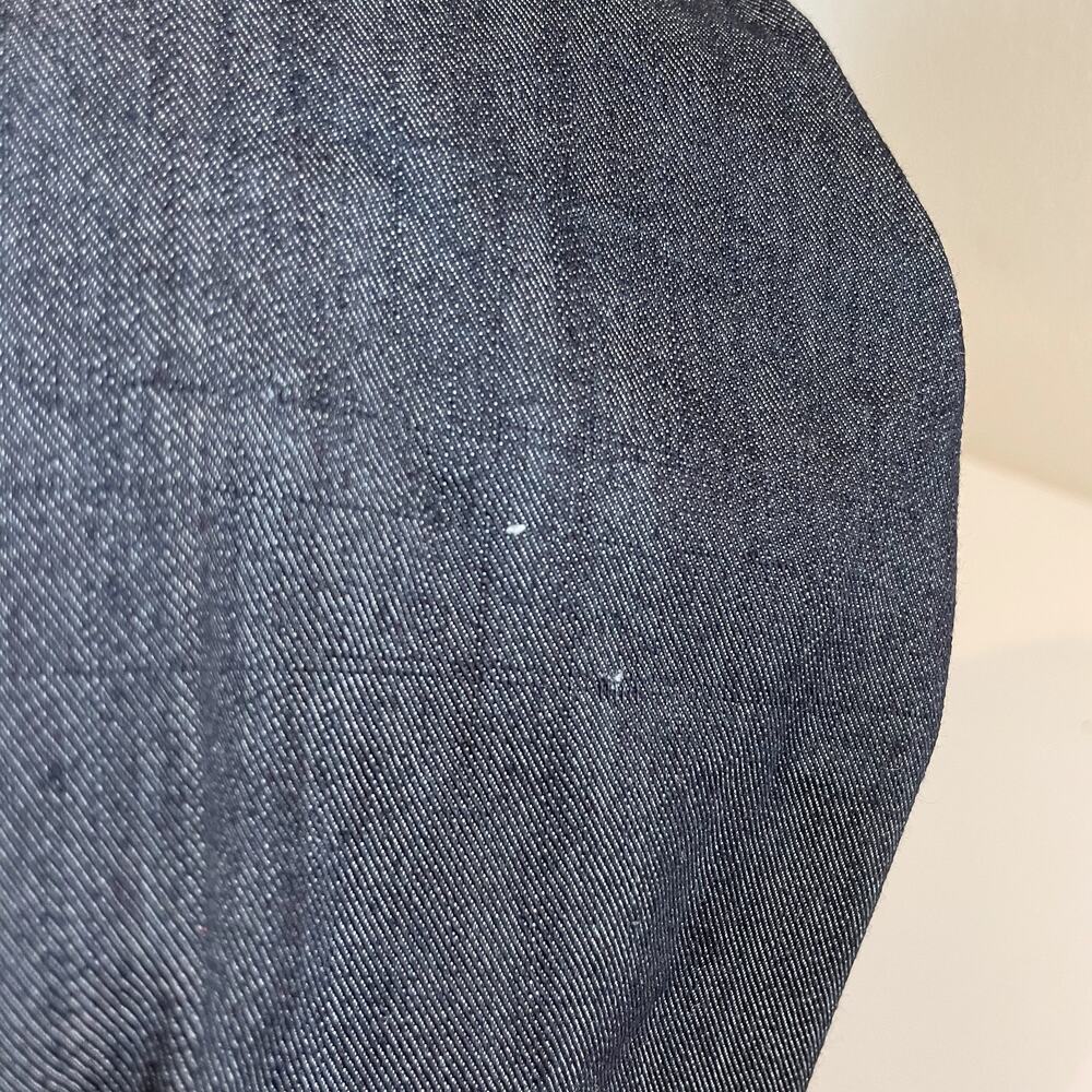 St John Chambray Denim Cropped Wide Leg Trouser Pants Blue 12 USA Old Money Work - Picture 5 of 8